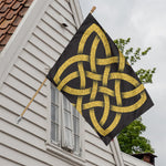 Gold Celtic Knot Symbol Print House Flag
