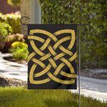 Gold Celtic Knot Symbol Print House Flag