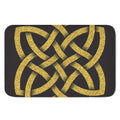 Gold Celtic Knot Symbol Print Indoor Door Mat