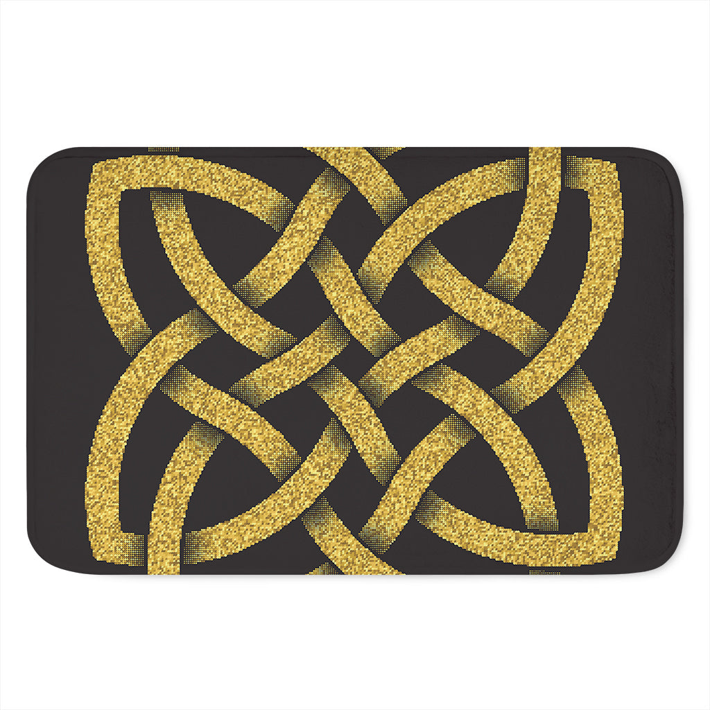 Gold Celtic Knot Symbol Print Indoor Door Mat