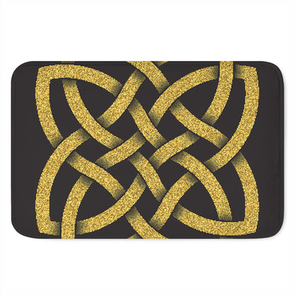 Gold Celtic Knot Symbol Print Indoor Door Mat