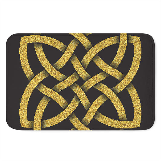 Gold Celtic Knot Symbol Print Indoor Door Mat
