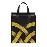 Gold Celtic Knot Symbol Print Insulated Lunch Tote