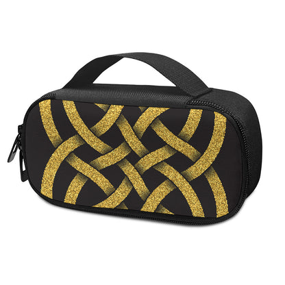 Gold Celtic Knot Symbol Print Insulin Cooler Travel Case