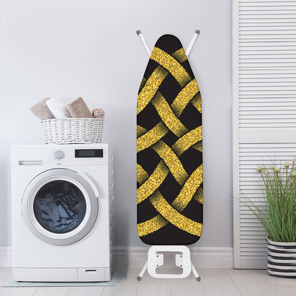 Gold Celtic Knot Symbol Print Ironing Board Cover
