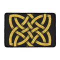 Gold Celtic Knot Symbol Print Kitchen Mat