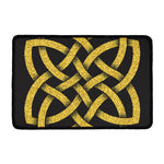 Gold Celtic Knot Symbol Print Kitchen Mat