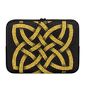 Gold Celtic Knot Symbol Print Laptop Sleeve