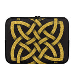 Gold Celtic Knot Symbol Print Laptop Sleeve