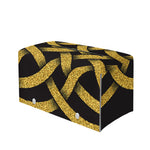 Gold Celtic Knot Symbol Print Leather Tissue Box Cover