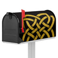 Gold Celtic Knot Symbol Print Mailbox Cover