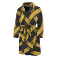 Gold Celtic Knot Symbol Print Men's Bathrobe