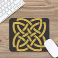 Gold Celtic Knot Symbol Print Mouse Pad