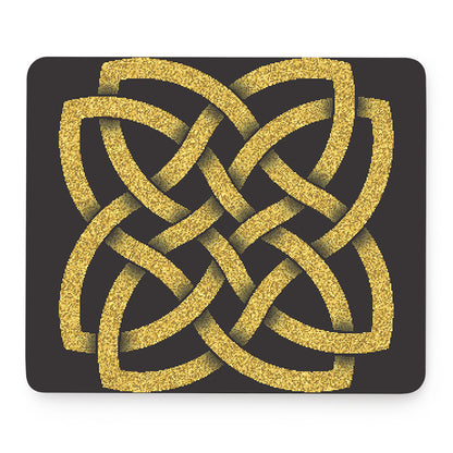 Gold Celtic Knot Symbol Print Mouse Pad