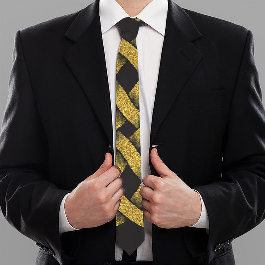 Gold Celtic Knot Symbol Print Necktie