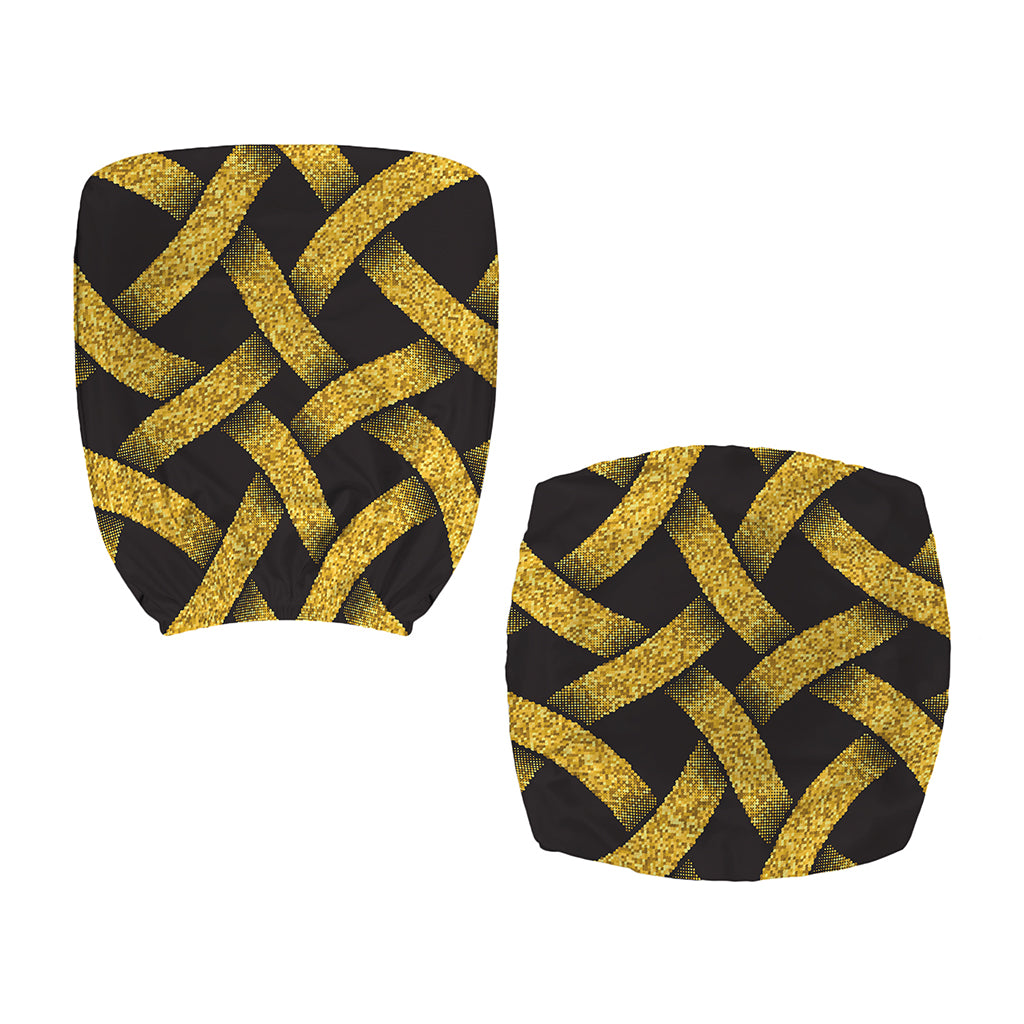 Gold Celtic Knot Symbol Print Office Chair Cover
