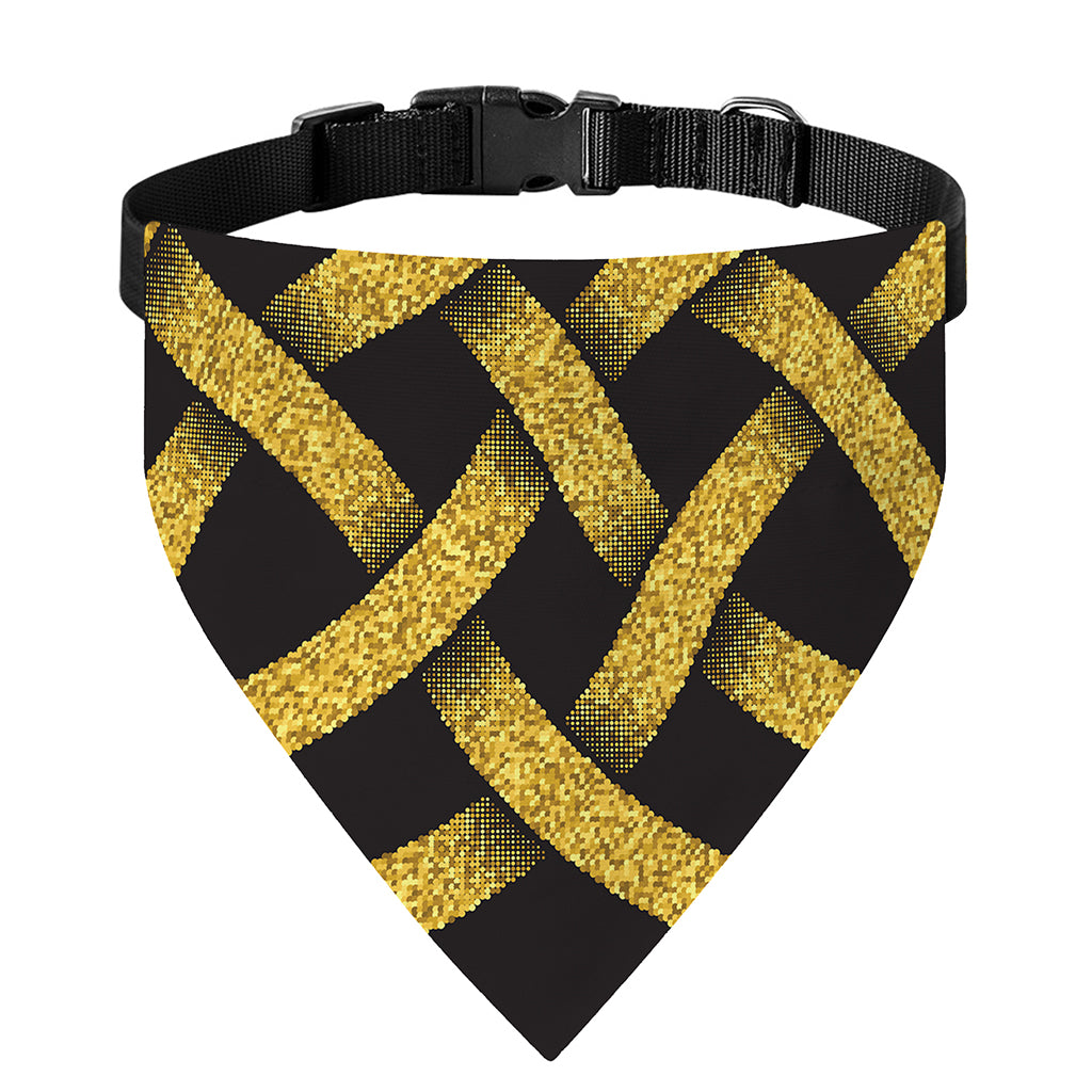 Gold Celtic Knot Symbol Print Over The Collar Dog Bandana
