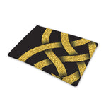 Gold Celtic Knot Symbol Print Pet Cooling Mat Cover