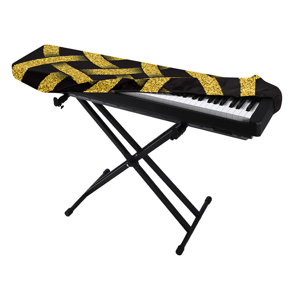 Gold Celtic Knot Symbol Print Piano Keyboard Cover