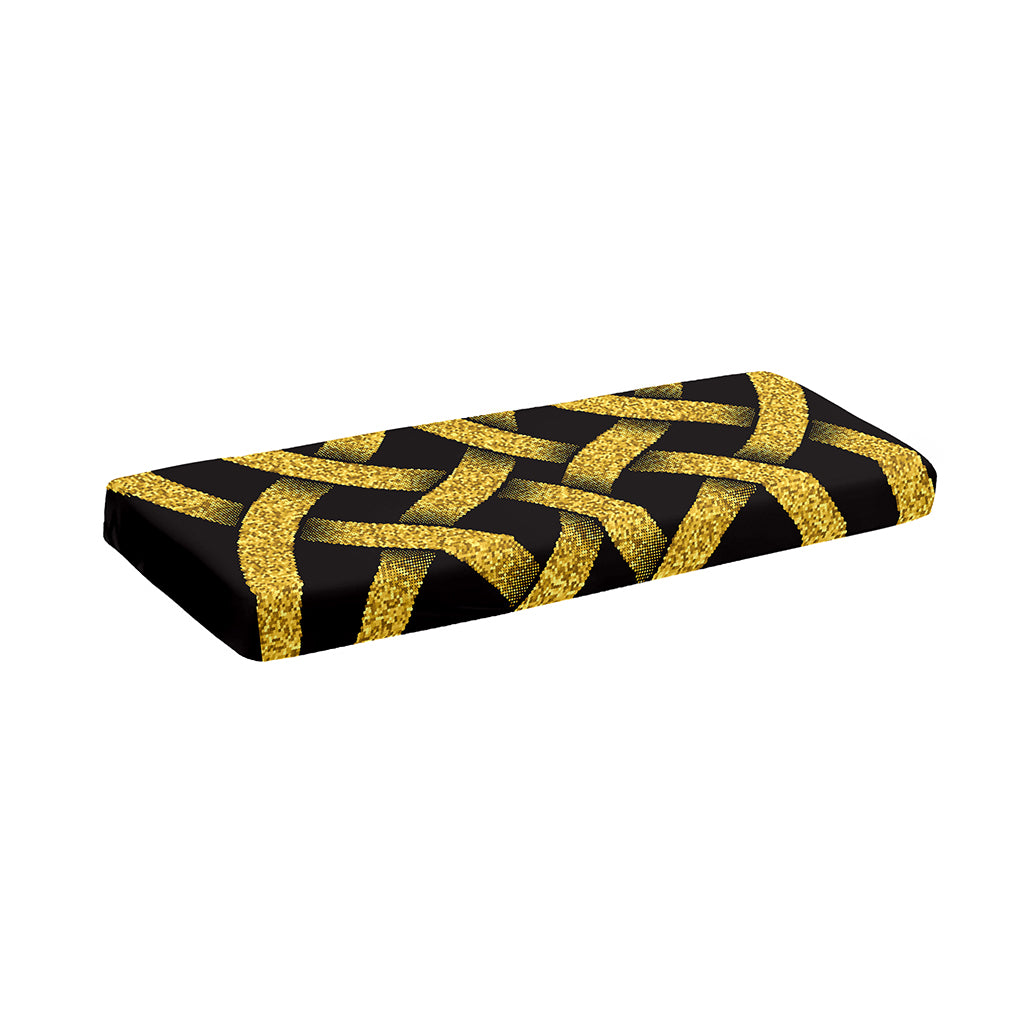 Gold Celtic Knot Symbol Print Piano Keyboard Cover