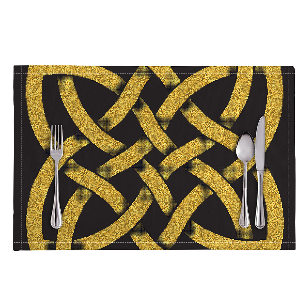 Gold Celtic Knot Symbol Print Placemat