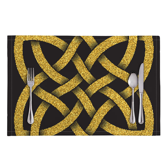 Gold Celtic Knot Symbol Print Placemat