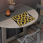 Gold Celtic Knot Symbol Print Placemat