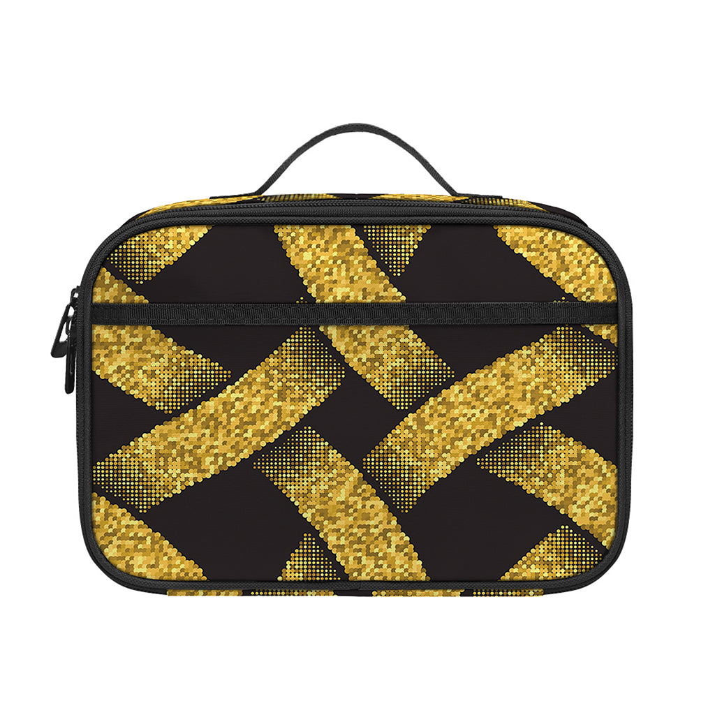 Gold Celtic Knot Symbol Print Portable Lunch Bag