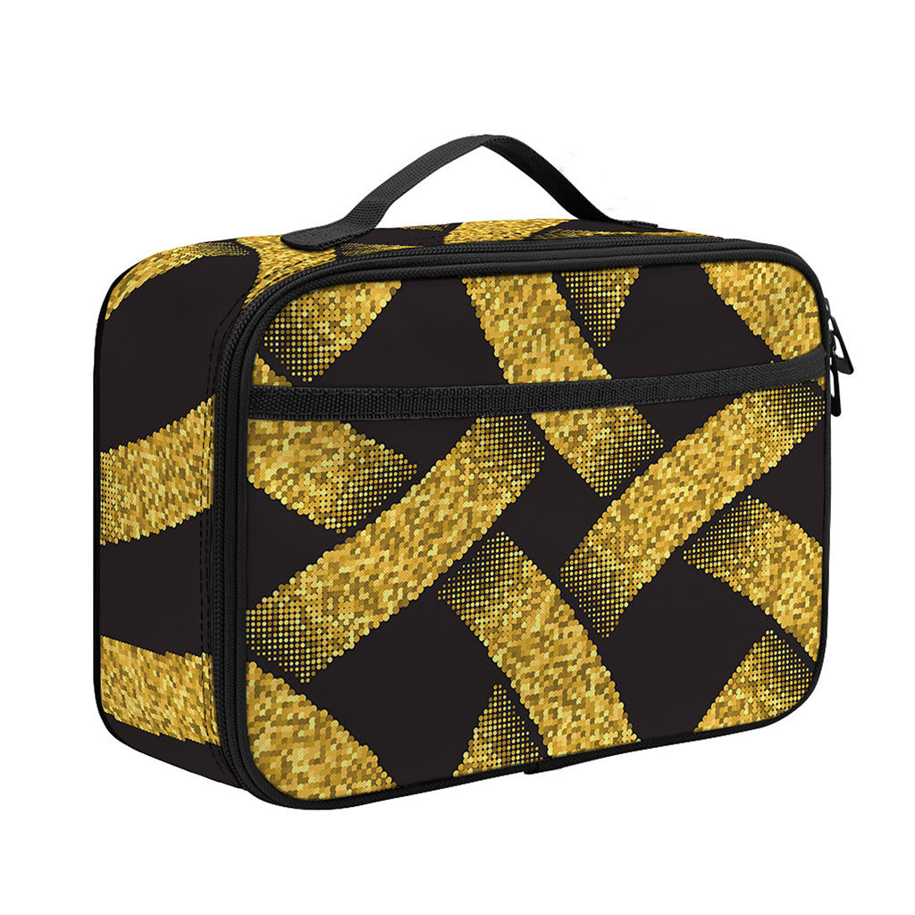 Gold Celtic Knot Symbol Print Portable Lunch Bag