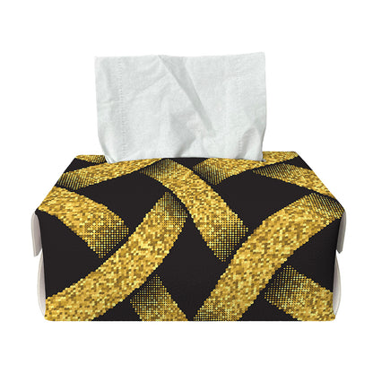 Gold Celtic Knot Symbol Print Rectangle Tissue Box Cover