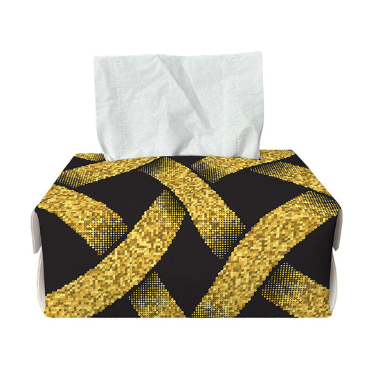 Gold Celtic Knot Symbol Print Rectangle Tissue Box Cover