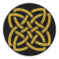 Gold Celtic Knot Symbol Print Round Floor Mat