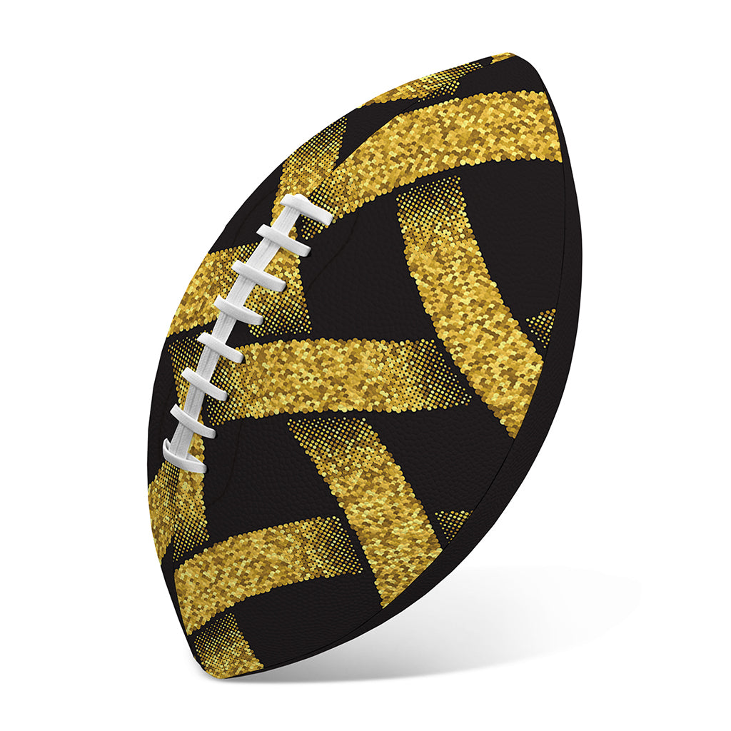 Gold Celtic Knot Symbol Print Rugby Ball