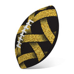 Gold Celtic Knot Symbol Print Rugby Ball