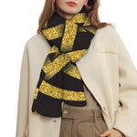 Gold Celtic Knot Symbol Print Scarf