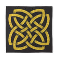 Gold Celtic Knot Symbol Print Silk Bandana
