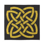 Gold Celtic Knot Symbol Print Silk Bandana