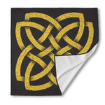 Gold Celtic Knot Symbol Print Silk Bandana