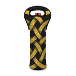 Gold Celtic Knot Symbol Print Single Neoprene Wine Tote