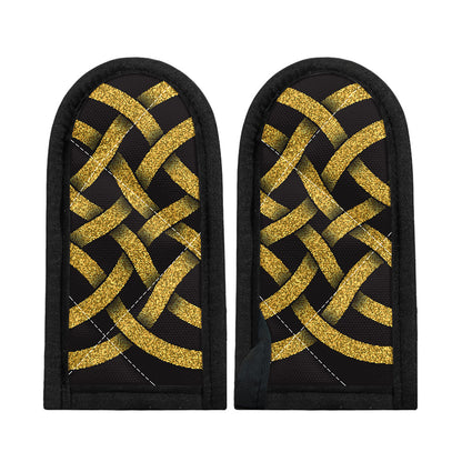 Gold Celtic Knot Symbol Print Skillet Handle Cover