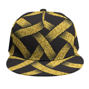 Gold Celtic Knot Symbol Print Snapback Cap