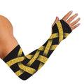 Gold Celtic Knot Symbol Print Sun Protection Arm Sleeves