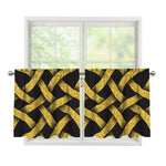 Gold Celtic Knot Symbol Print Tier Curtains