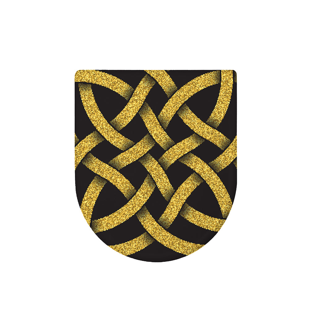 Gold Celtic Knot Symbol Print Toilet Lid Cover