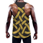 Gold Celtic Knot Symbol Print Training Tank Top