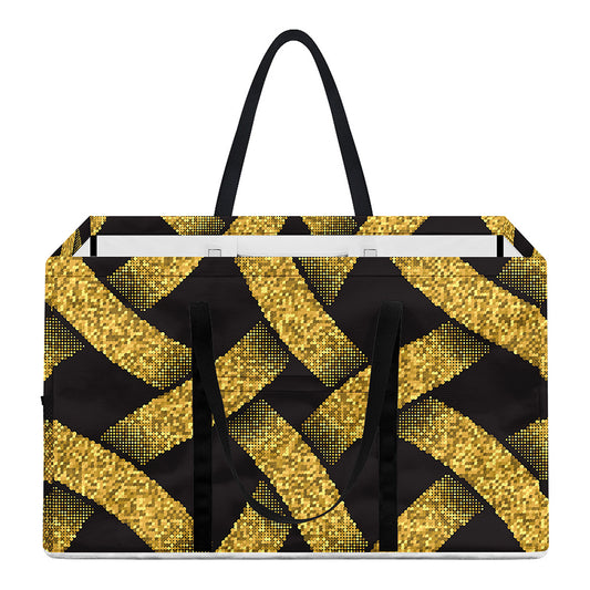 Gold Celtic Knot Symbol Print Utility Tote Bag