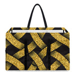 Gold Celtic Knot Symbol Print Utility Tote Bag