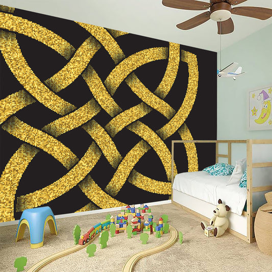 Gold Celtic Knot Symbol Print Wall Sticker
