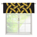 Gold Celtic Knot Symbol Print Window Valance