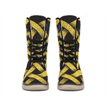 Gold Celtic Knot Symbol Print Winter Boots